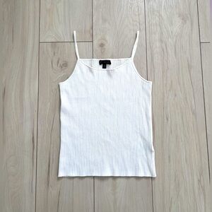 BANANA REPUBLIC white/cream ribbed strap top Medium Size